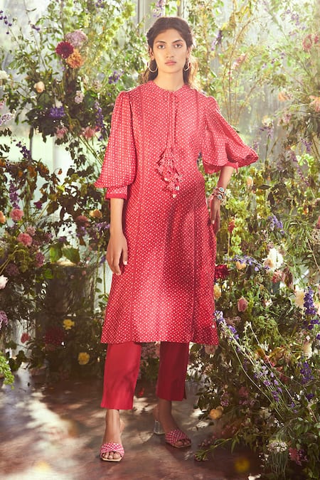 Ridhi Mehra Chanderi Kurta & Pant Set 