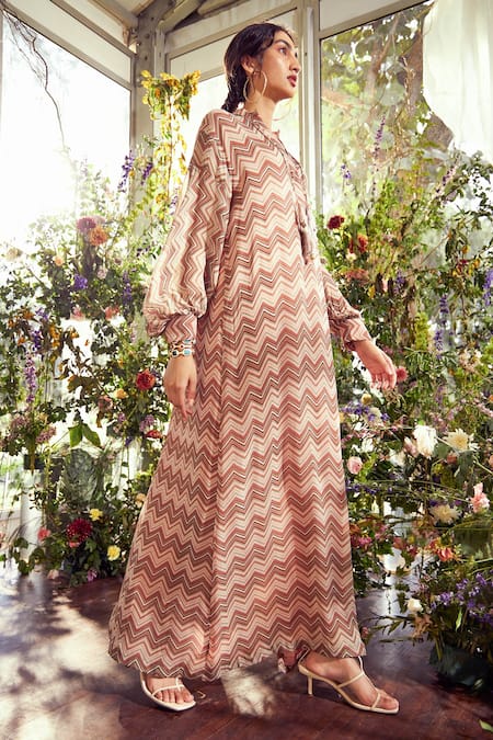 Ridhi Mehra Chevron Print Dress 