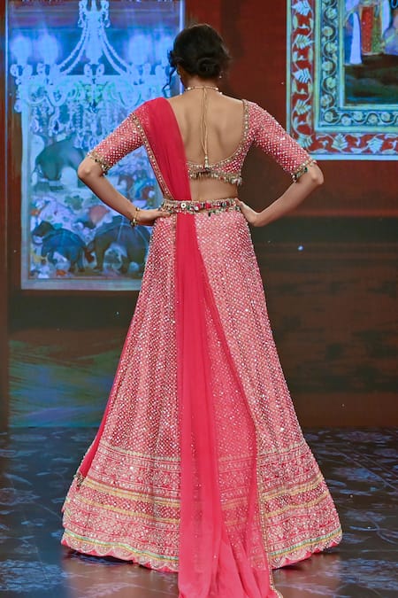 Ridhi Mehra Silk Embroidered Bridal Lehenga Set 