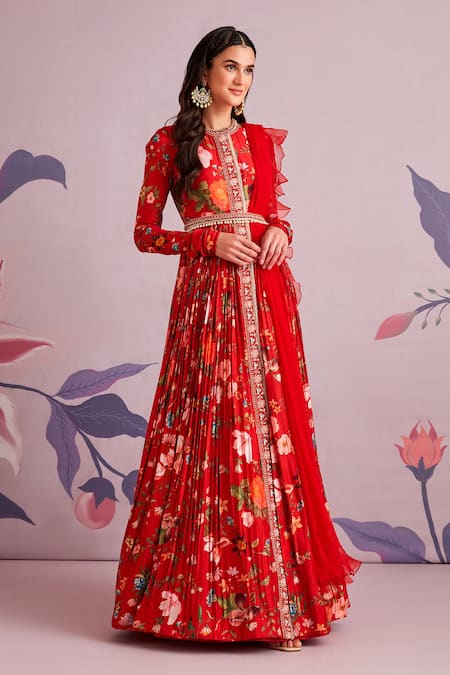 Ridhi Mehra Lillian Silk Anarkali With Dupatta 