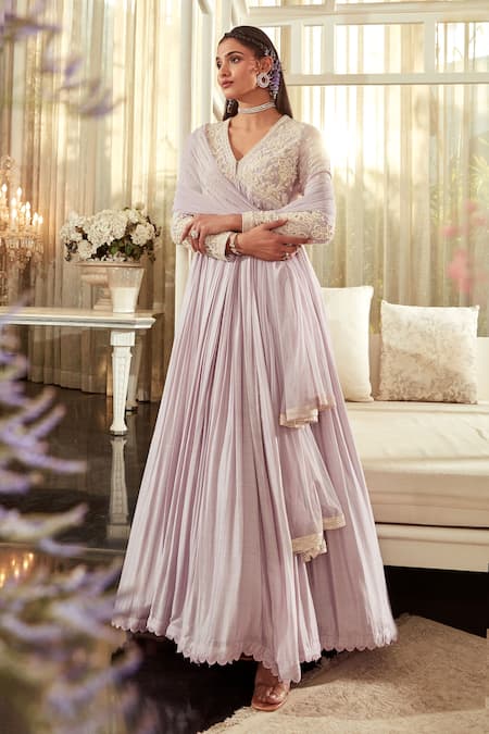 Ridhi Mehra Posie Embroidered Anarkali With Dupatta 