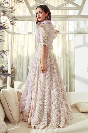 Buy Ridhi Mehra Purple Anarakali And Belt Organza & Dupatta Net Embroidery Coho With Online at Aza Fashions Buy_Ridhi Mehra_Purple Anarakali And Belt Organza & Dupatta Net Embroidery Coho With _Online_at_Aza_Fashions