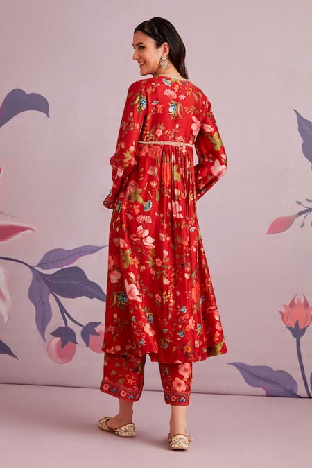 Ridhi Mehra Oleander Floral Print Kurta Set 