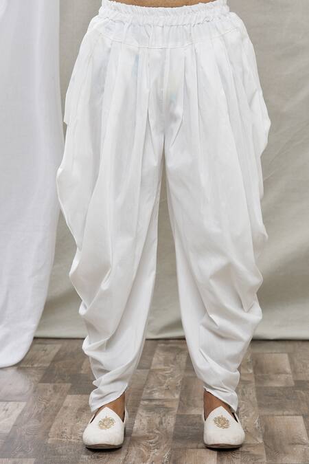 Shop_Rng Safawala_Pink Dhoti Pant- Cotton Silk, Kurta - Georgette Sequin, Chikan Set_Online_at_Aza_Fashions