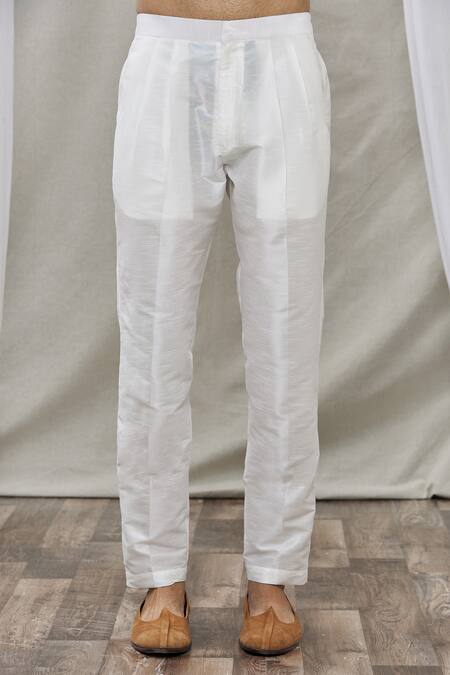 Shop_Rng Safawala_Purple Kurta - Cotton , Pant- Dupion Thread And Sequin Embroidered Set_Online_at_Aza_Fashions