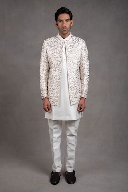 RNG Safawala Embroidered Jacket & Kurta Set 