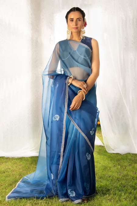 Buy TAKSHVI Womens Banarasi jacquard cotton silk saree with blouse piece  (brown) at Amazon.in