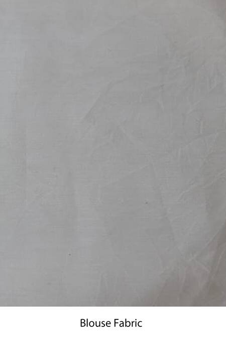 Rohit Bal_White Chanderi Saree Embroidered And Applique Detail With Unstitched Blouse Piece_at_Aza_Fashions