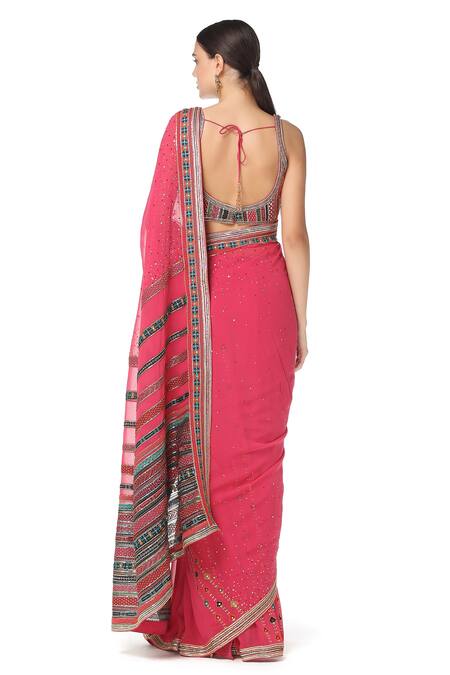 Rabani & Rakha Embroidered Saree with Blouse 
