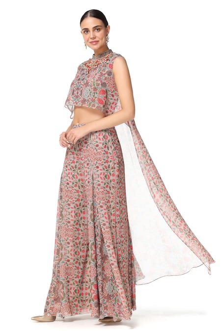 Rabani & Rakha Printed Top & Palazzo Set 