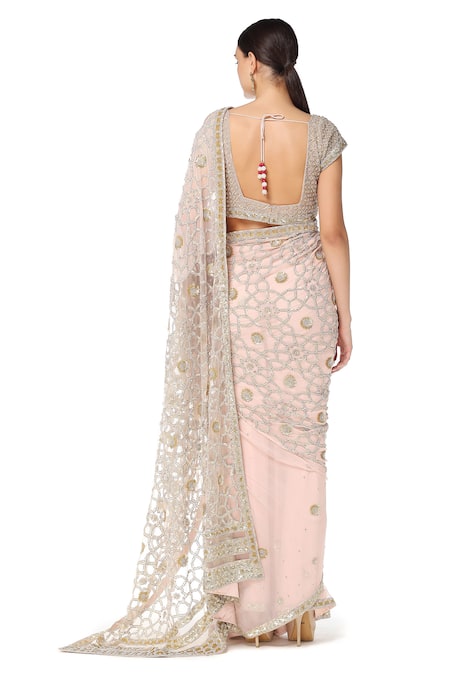 Rabani & Rakha Embroidered Saree with Blouse 