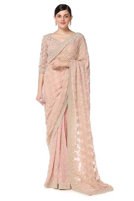 Rabani & Rakha Embroidered Saree with Blouse 