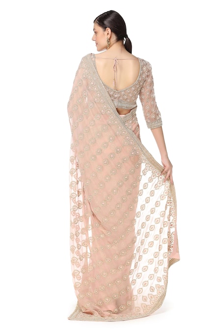Rabani & Rakha Embroidered Saree with Blouse 