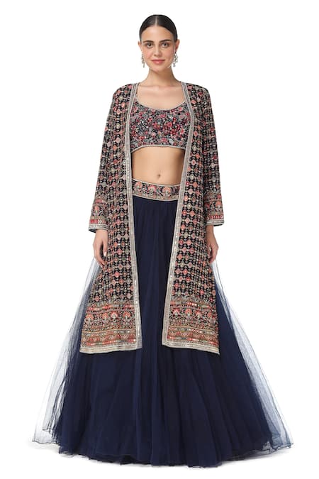 Rabani & Rakha Embroidered Lehenga Set with Jacket 