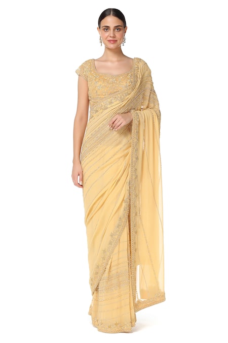 Rabani & Rakha Embroidered Saree with Blouse 
