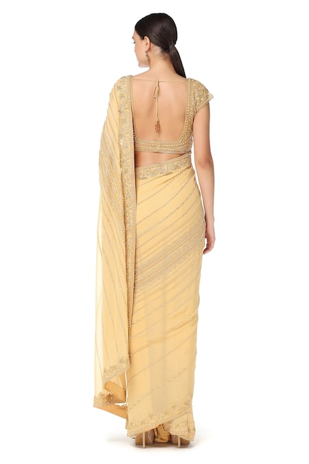 Rabani & Rakha Embroidered Saree with Blouse 