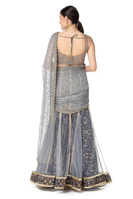 Rabani & Rakha Embroidered Lehenga Saree Set 