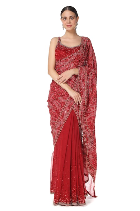 Rabani & Rakha Embroidered Saree with Blouse 