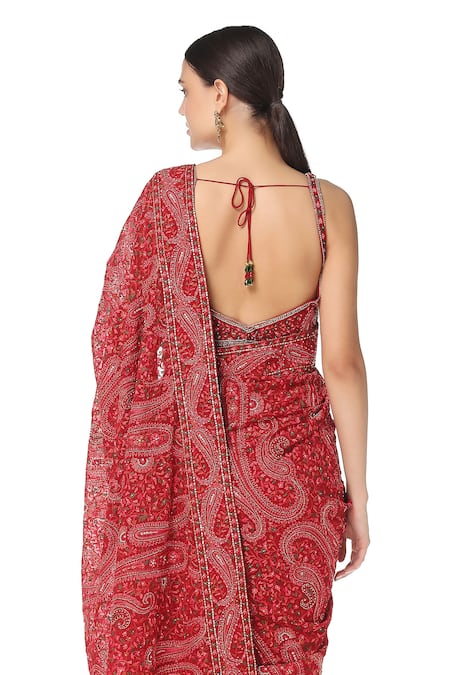 Rabani & Rakha Embroidered Saree with Blouse 