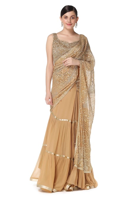 Rabani & Rakha Tiered Lehenga Saree 