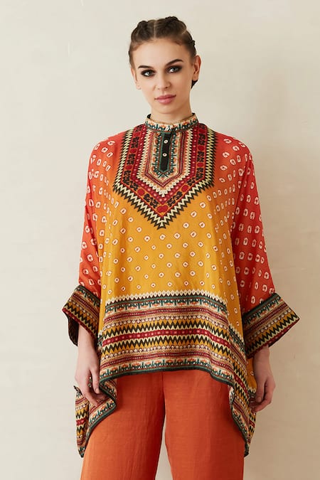 Rajdeep Ranawat Silk Asymmetric Short Tunic 