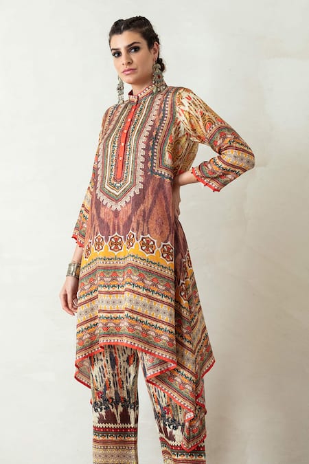 Rajdeep Ranawat Navya Silk Asymmetric Tunic 