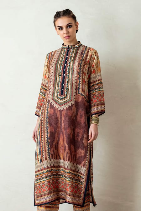 Rajdeep Ranawat Ramin Silk Printed Tunic 