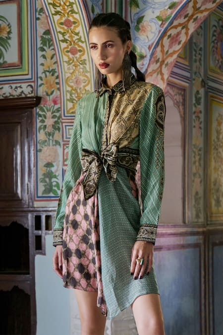 Rajdeep Ranawat Rasheda Silk Printed Dress 