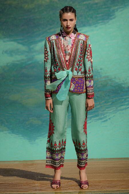 Rajdeep Ranawat_Purple Silk Spread Collar Gulisha Printed Shirt_Online_at_Aza_Fashions