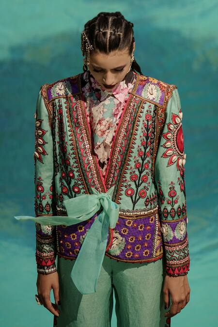 Buy_Rajdeep Ranawat_Purple Silk Spread Collar Gulisha Printed Shirt_Online_at_Aza_Fashions