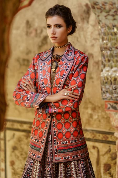 Rajdeep Ranawat Ravneet Satin Blazer  