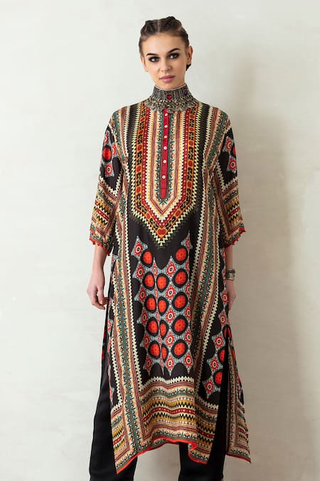 Rajdeep Ranawat Ghazala Printed Silk Tunic 