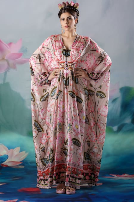 Rajdeep Ranawat Imama Silk Printed Kaftan 