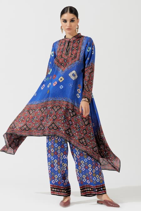 Rajdeep Ranawat Silk Printed Kurta 