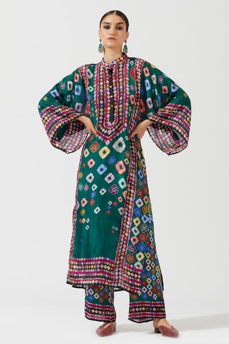 Rajdeep Ranawat Silk Printed Kurta 