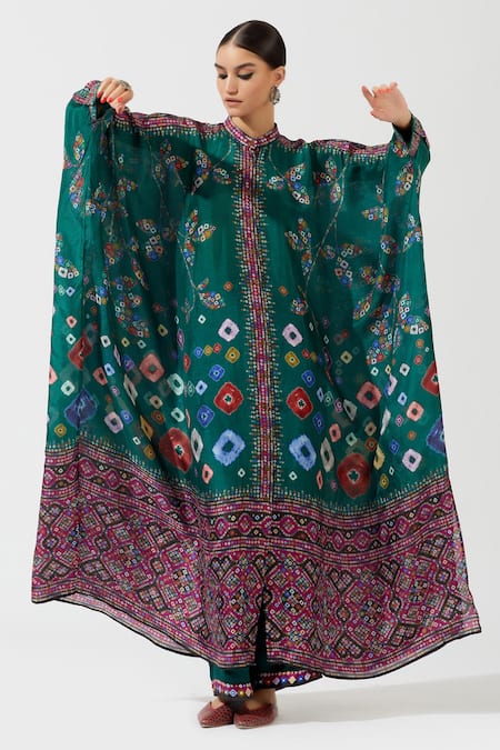 Rajdeep Ranawat Silk Printed Kaftan Tunic 