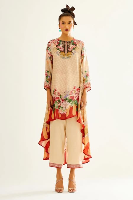 Rajdeep Ranawat Aarvi Silk High Low Tunic 