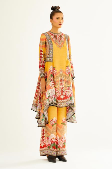 Rajdeep Ranawat Aamilah Silk High Low Tunic 