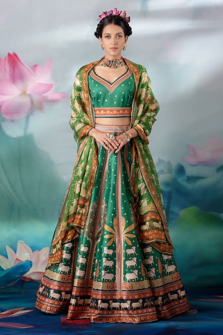 Rajdeep Ranawat Leela Printed Lehenga Set 