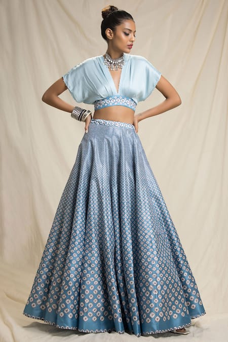 Rajdeep Ranawat Bandhani Print Lehenga Set 