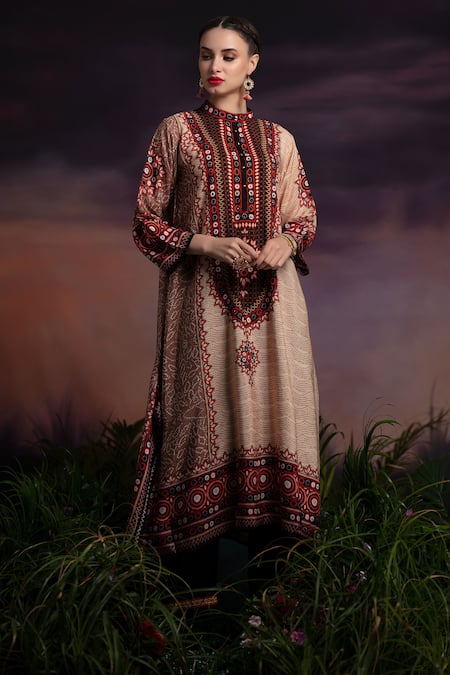 Rajdeep Ranawat Zeynep Silk Printed Tunic & Pant Set 