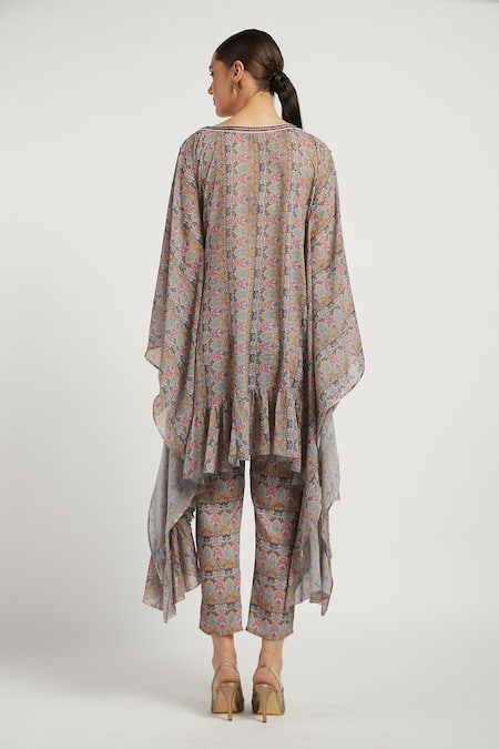 Rabani & Rakha Lana Kaftan Tunic & Pant Set 