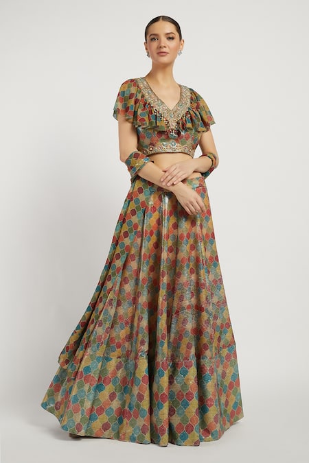 Rabani & Rakha Rabia Printed Lehenga Set 