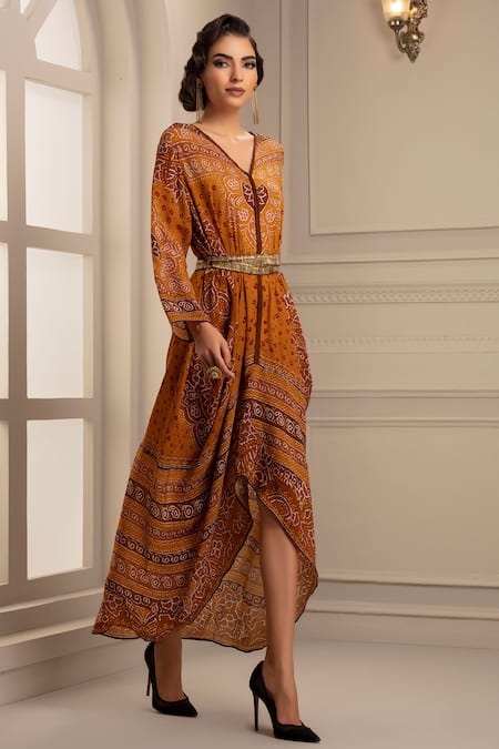 Rajdeep Ranawat Silk Asymmetric Dress 