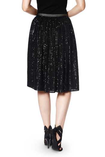 Buy_Rocky Star_Black Sequin Flared Skirt_Online_at_Aza_Fashions