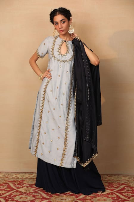 Rashika Sharma Chanderi Silk Kurta Sharara Set 