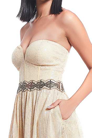 Buy_Rocky Star_Beige Net Base Embellished Dress_Online_at_Aza_Fashions