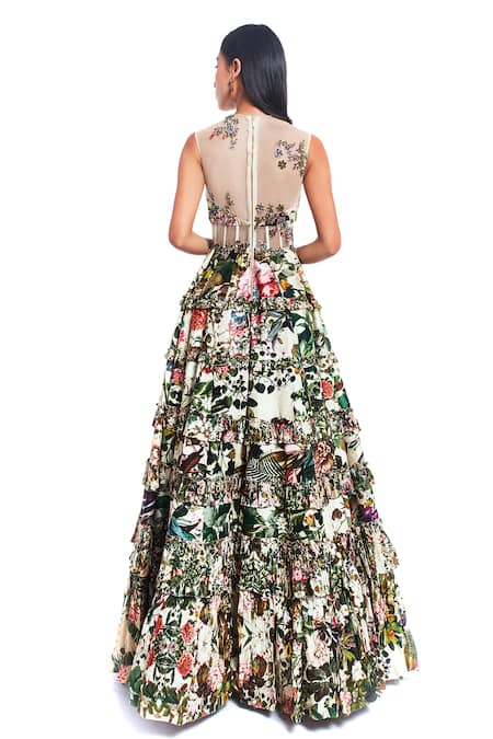 Rocky Star Silk Printed Gown 