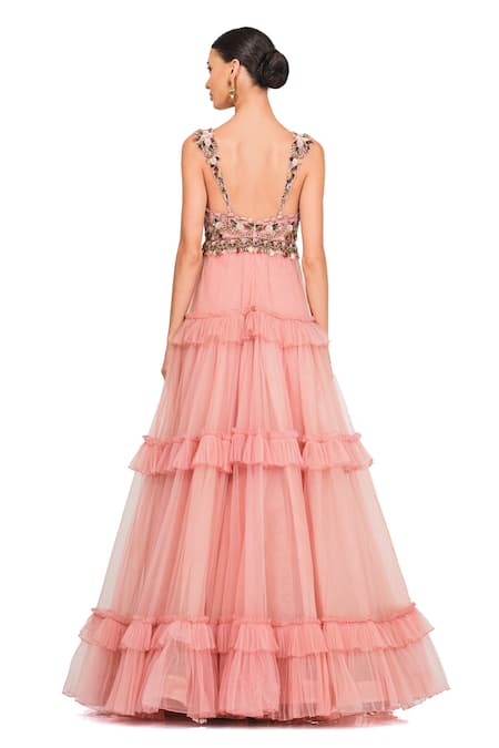 Rocky Star Bodice Embroidered Gown 