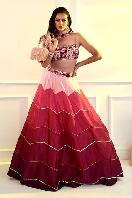 Rashika Sharma Celeste Silk Lehenga Set 